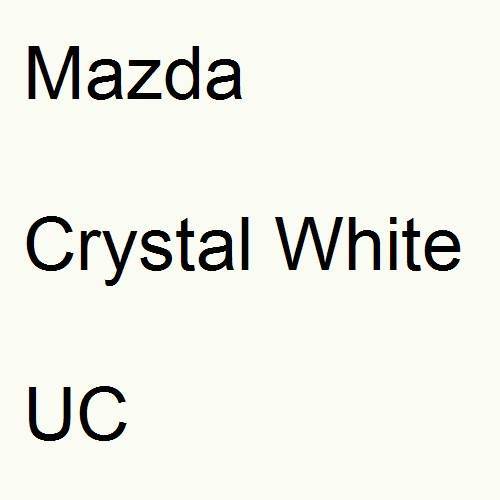 Mazda, Crystal White, UC.